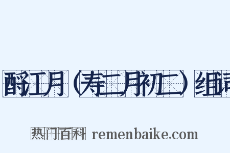 酹江月（寿二月初二）组词是什么意思的图片